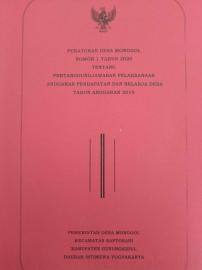 PERATURAN DESA MONGGOL NOMOR 1 TAHUN 2020